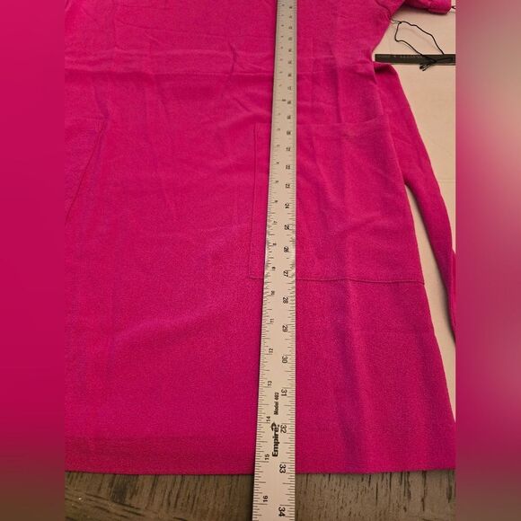 Felicity & Coco Hot Pink Shift Dress Tie Waist With Pockets Size Small - Picture 7 of 9